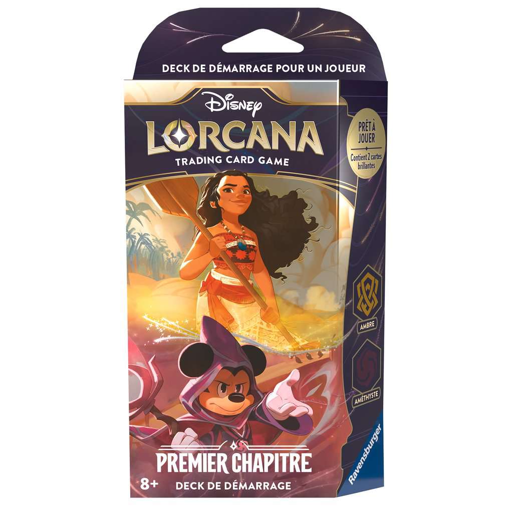 Lorcana - Deck de Démarrage Premier Chapitre - Ambre - Améthyste : Moana et Mickey